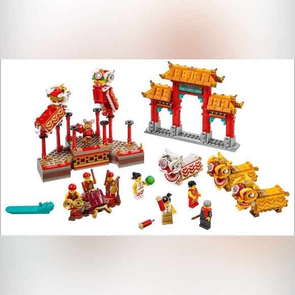 🍊🧧Brand New Lego Lion Dance Set🐴🧧(RETIRED) & Free Chinese New Year T Shirt🐲 - Picture 8 of 10